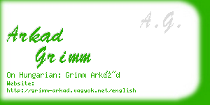 arkad grimm business card